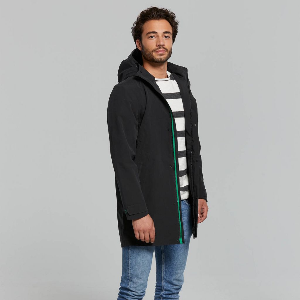 Basil Mosse Regenjacke Regenmantel schwarz für Männer Mittelsaison