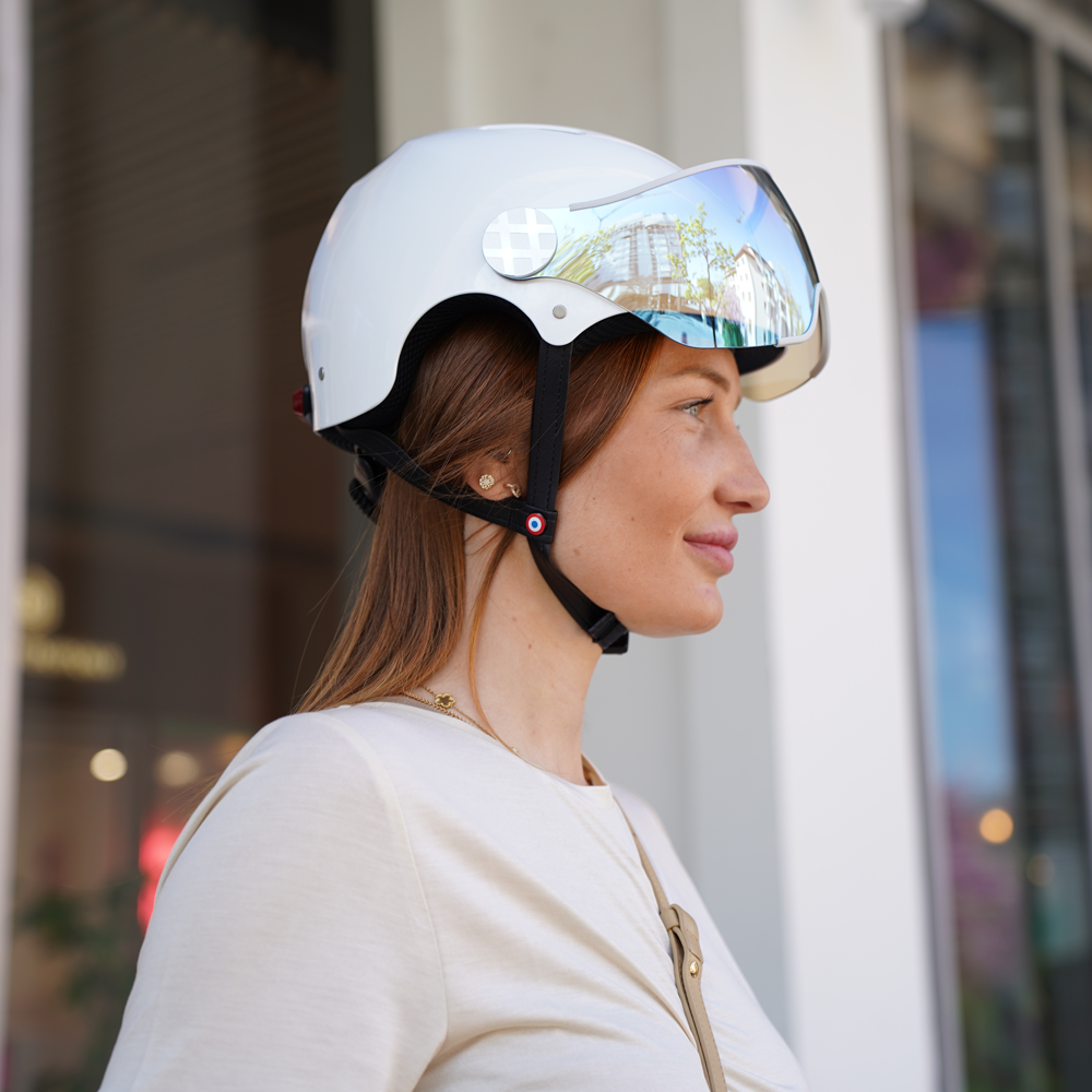 fahrradhelm mit visier für brillenträger DIEZZ Valor France LED: Urbaner Fahrradhelm mit Visier & Licht