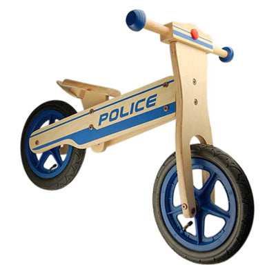 kinderfahrrad polizei 16 zoll Skalierbares Polizei-Laufrad aus Holz für Jungen ab 3 Jahren