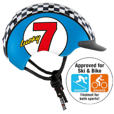 lucky bike kinderfahrrad Casco Mini 2 Lucky 7 blau Fahrrad- und Skihelm für Kinder