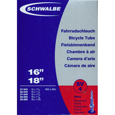 Schwalbe SV/AV4 Chambre à Air Vélo Butyl 400A 16 X 1 1/8 - 1 3/8