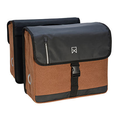 Willex Business 40 L Sacoche vélo urbain imperméable marron et noire