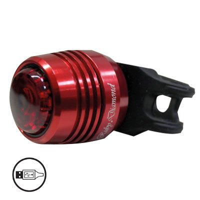 Feu arrière sur tige de selle de vélo rechargeable USB