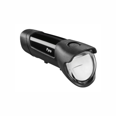 Phare Avant Vélo LED StVZO 30 Lux - Piles Incluses, Noir/argent, Haute/basse Lumière