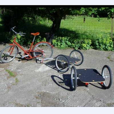 y fahrradanhänger Attache pour tracter deux remorques Y-Frame à la suite par vélo