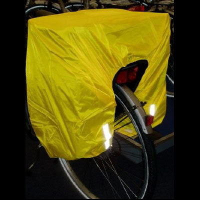 Protection imperméable jaune pour triple sacoche de vélo