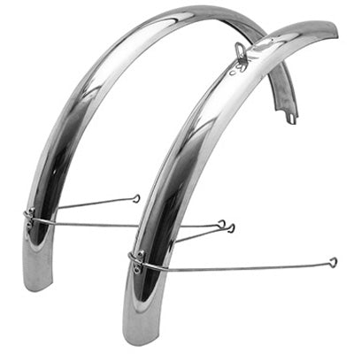 schutzbleche silber Schutzbleche im Retro-Look für Fahrräder 26 und 27.5 Zoll 60 mm