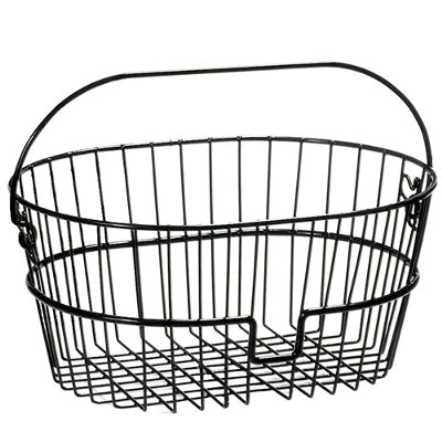 Panier De Vélo Arrière Klickfix City II – 41x21x31 Cm, Noir, Avec Poignée De Transport
