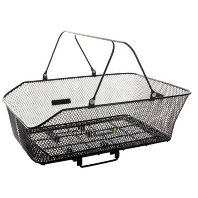 Grand Panier Arrière Vélo Samrelax - Métal Noir, Avec Filet, Doublure Et Housse étanche