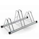 Support De Rangement Pour Vélos (2 Ou 3 Places) - Fixation Au Sol - Pour Garage, Abri, Extérieur - Acier Avec Pieds Caoutchouc - 5
