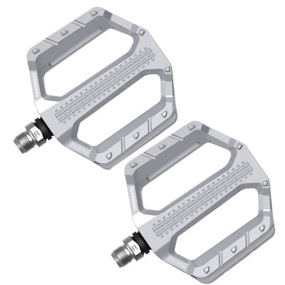 flache pedale Shimano PDEF202 flache Pedale in Silber für den Radtourismus und das Pendeln