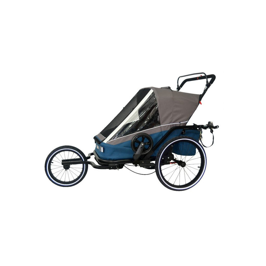 Ax.Bike 3 IN 1 Kinderfahrradanhänger doppelt umwandelbar Kinderwagen