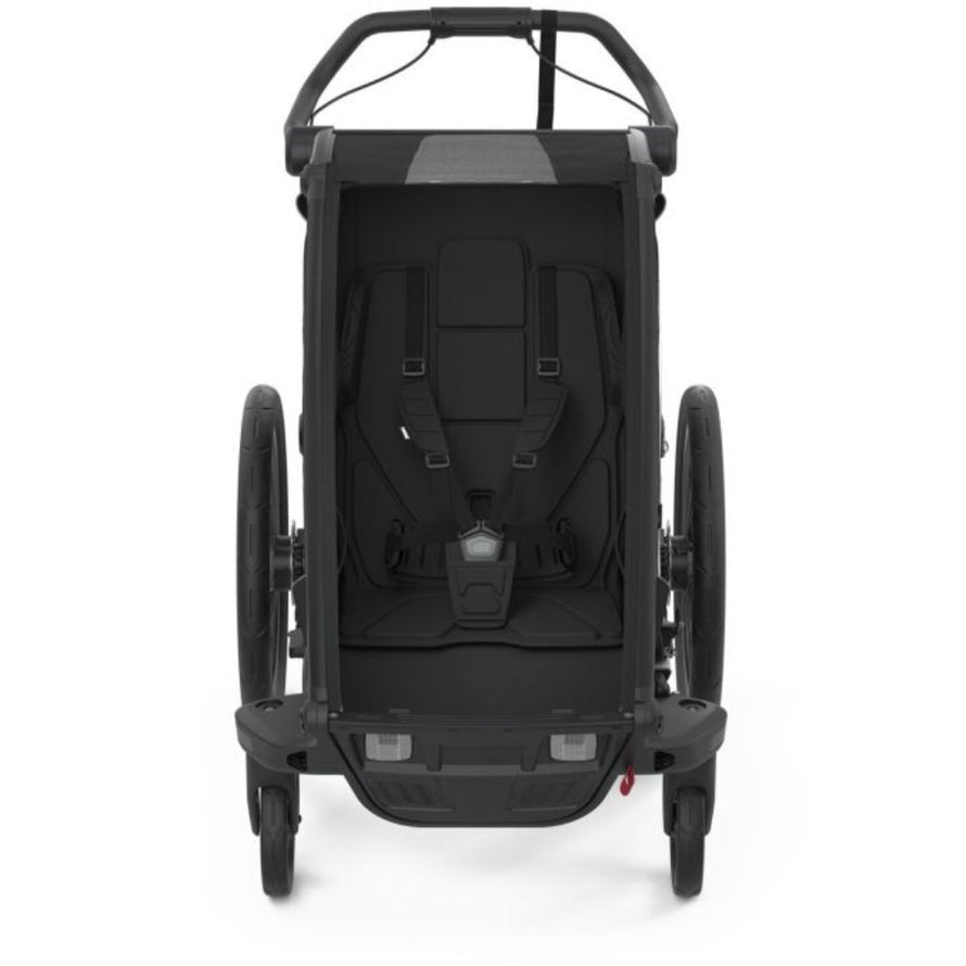 Thule remorque vélo chariot sport pour un enfant vue de face intérieure