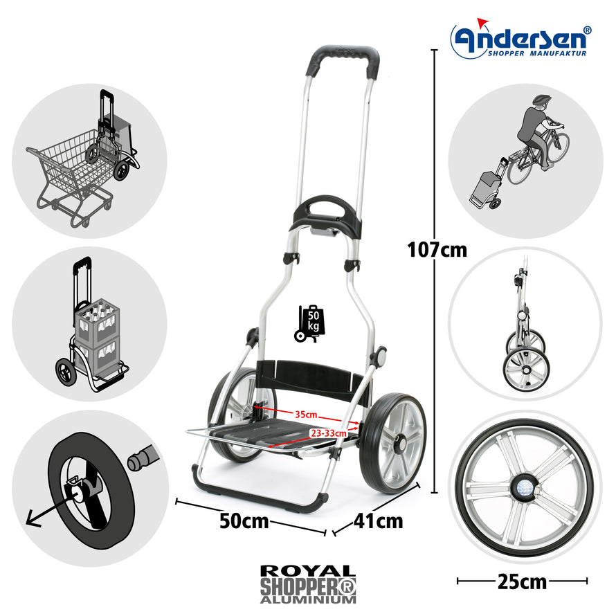 Carro de compras Andersen Royal Shopper ruedas 3 radios Ortlieb
