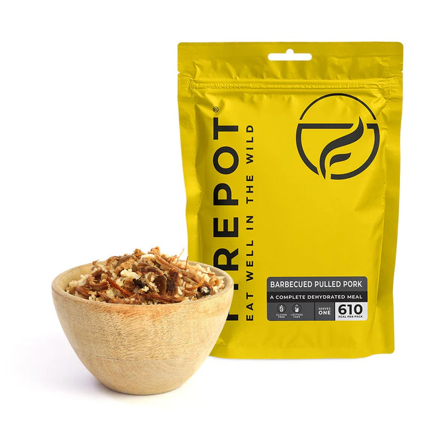 Repas lyophilise Firepot porc effiloche au barbecue de la marque 18 pour aventure outdoor