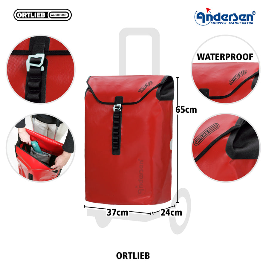 Bolsa impermeable Ortlieb para carro con ruedas 49L