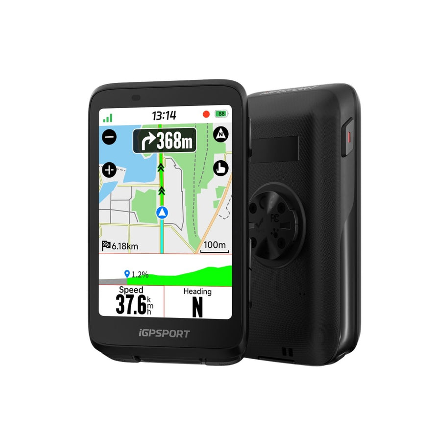 Compteur GPS vélo 222 iGPSPORT BiNavi avec affichage clair de la vitesse et guidage cartographique précis