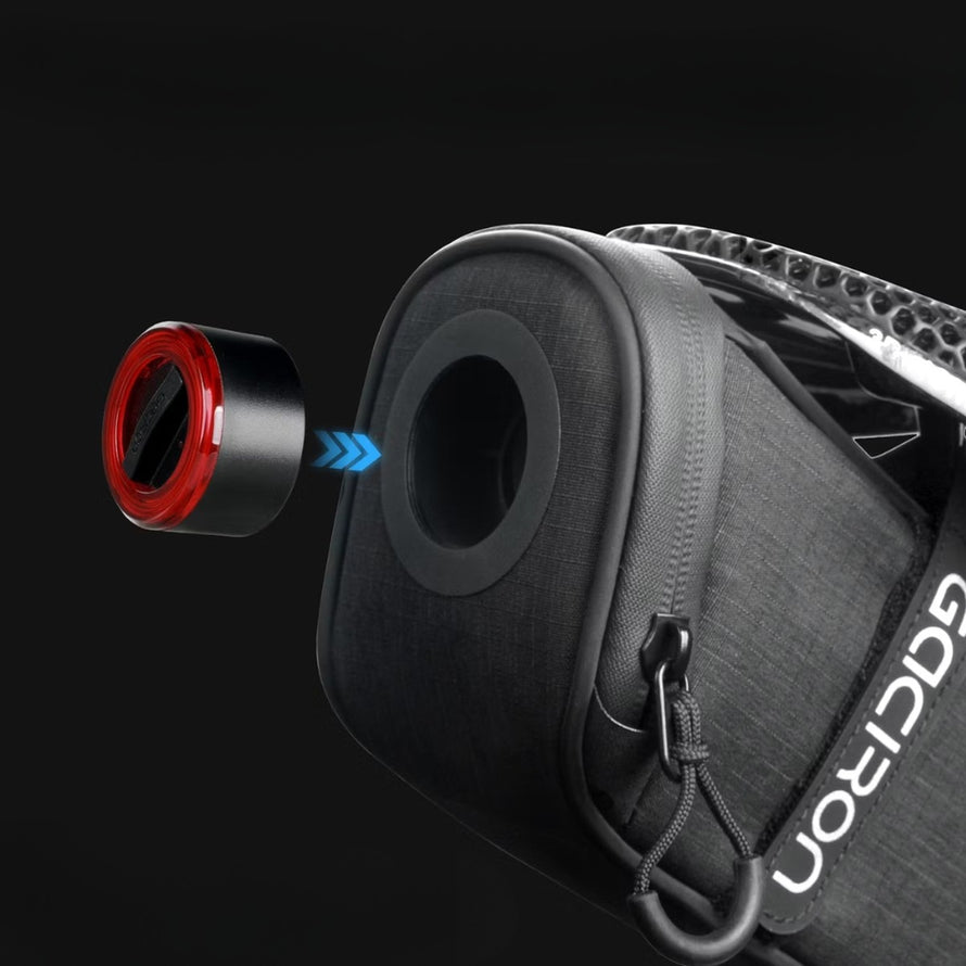 Sacoche de selle Gaciron BIRD NEST300 Aero de 3m avec feu arriere intelligent et connecte pour velo