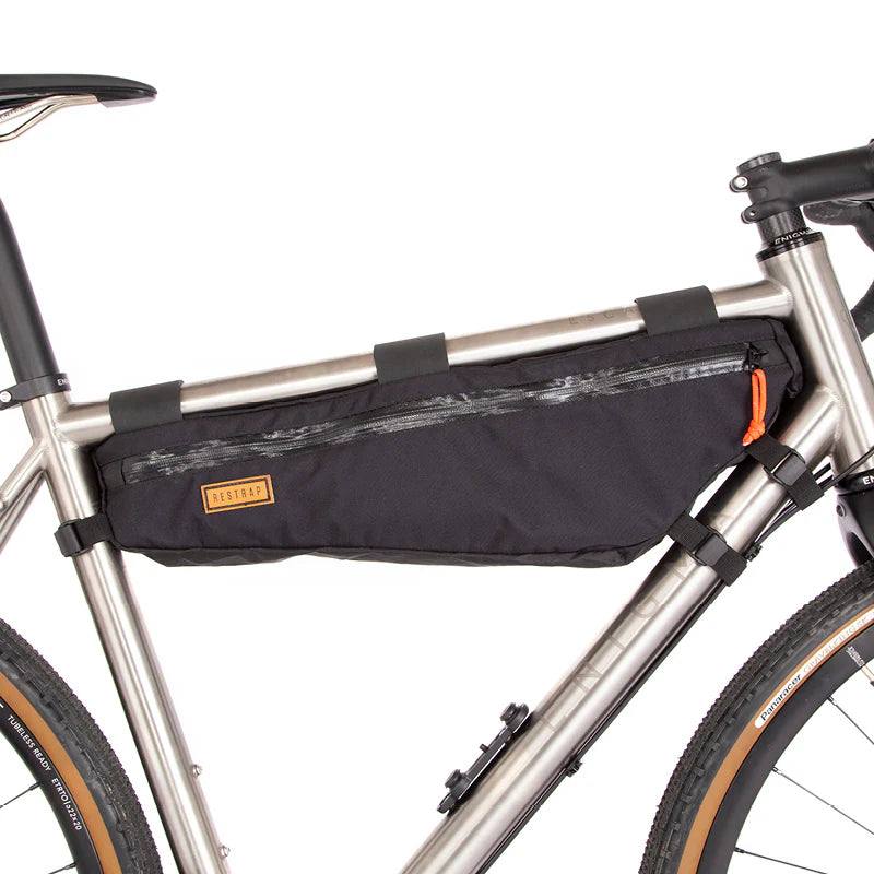 sacoche de cadre gravel Restrap étanche vegan faite à la main en angleterre garantie à vie 4.5 litres