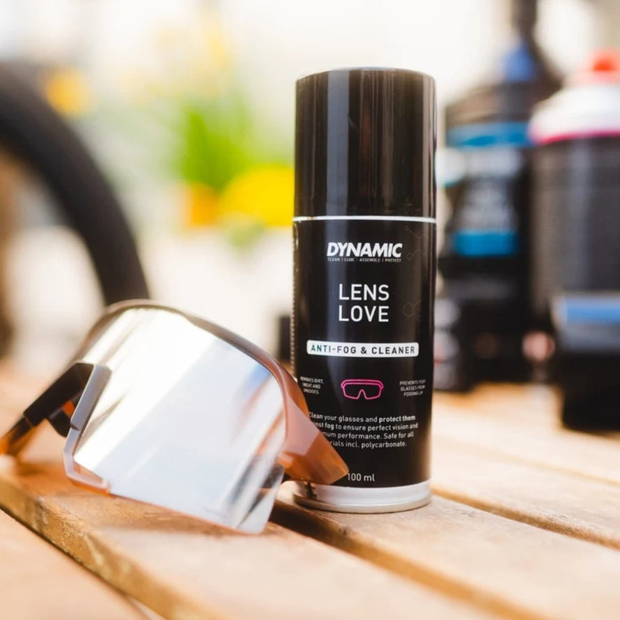 Spray anti-buée 444 Lens Love Dynamic 100 ml pour lunettes de vélo, nettoyant efficace et protection longue durée
