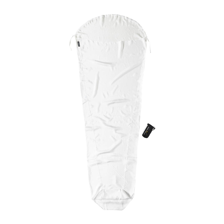 Drap de sac en soie ultraléger 555 modèle mummy Cocoon pour confort optimal en bivouac vélo
