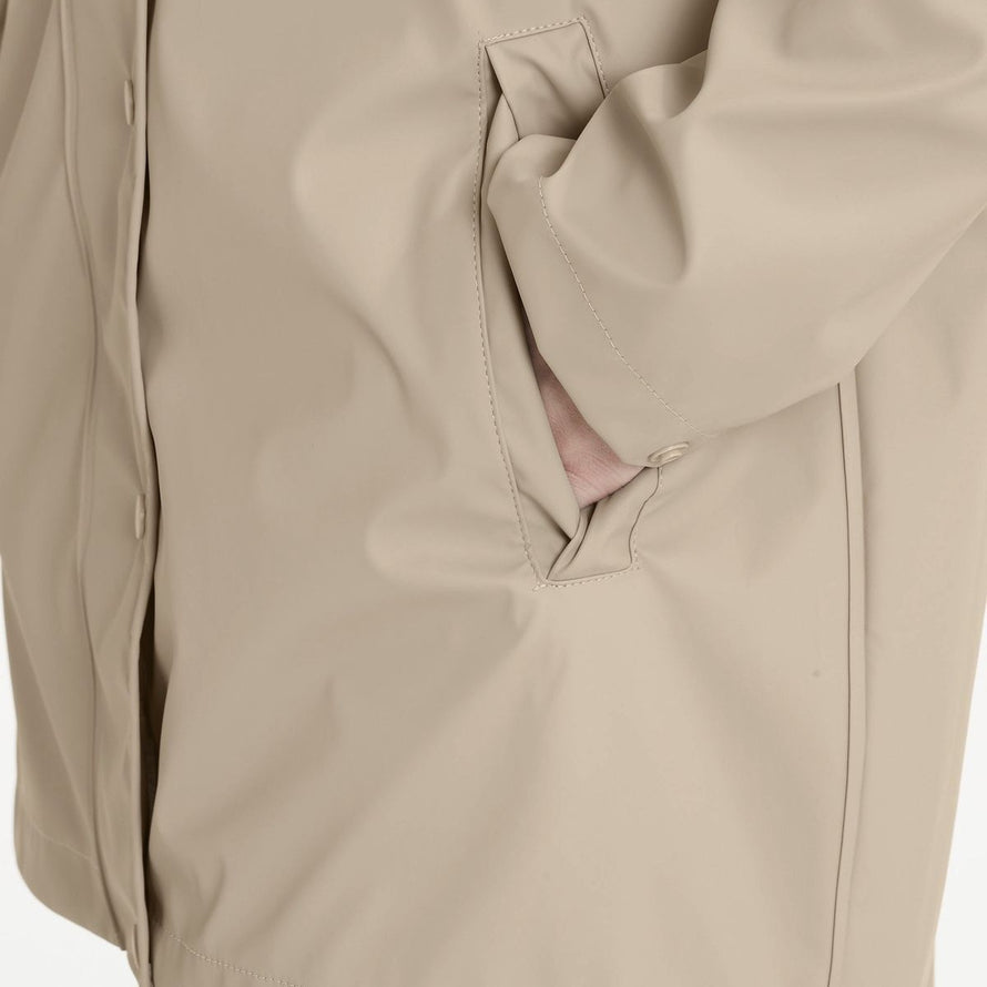 Veste de pluie courte beige Weather Report Petra 66, imperméable et confortable pour cyclistes femmes urbaines