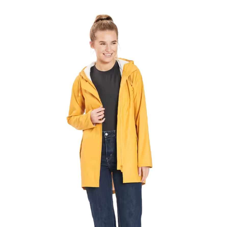 Veste de pluie courte jaune Weather Report Petra de 66, imperméable et légère pour cyclistes urbaines