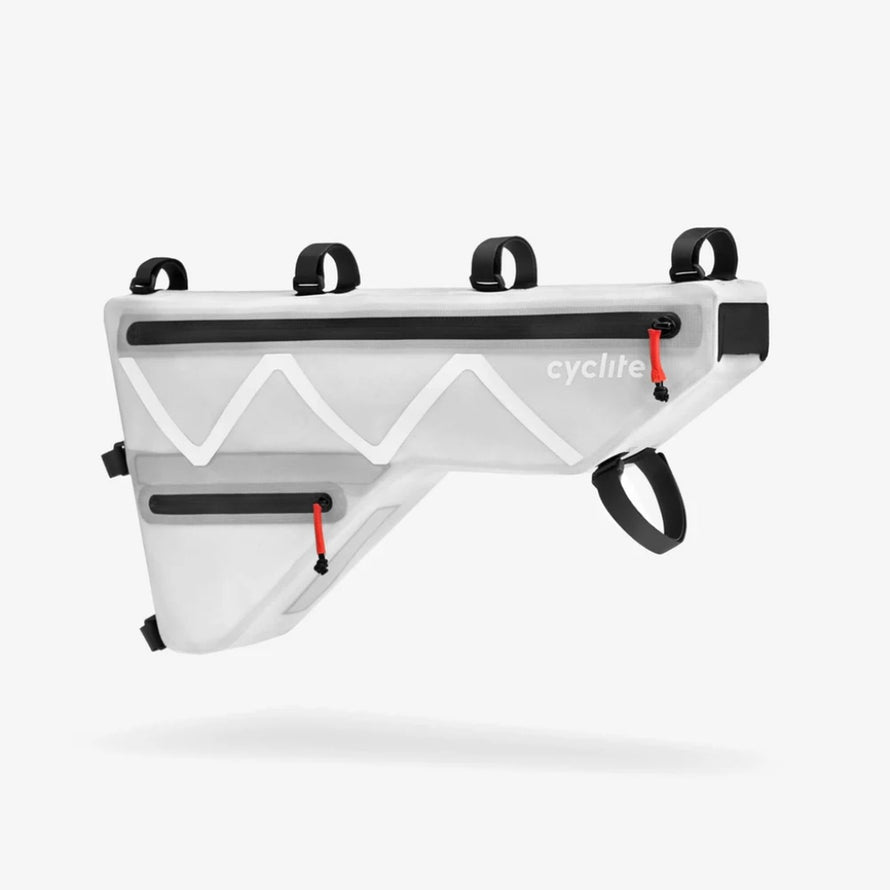 Sacoche cadre Large 02 Cyclite 77, design transparent et grande capacité pour rangement vélo