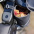Sacoche de potence velo 77 Cyclite Foud pouch 02 noire ouverte avec bonbons a l interieur