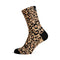Chaussettes cyclisme Sox 777 motif leopard beige et noir pour cyclistes audacieux et stylés