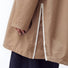 Cape de pluie vélo unisexe 998 Flotte Liberté beige imperméable avec zip blanc sur le côté