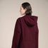 Imperméable long vélo mixte 998 Amelot Flotte couleur vin rouge avec capuche et fermeture éclair blanche