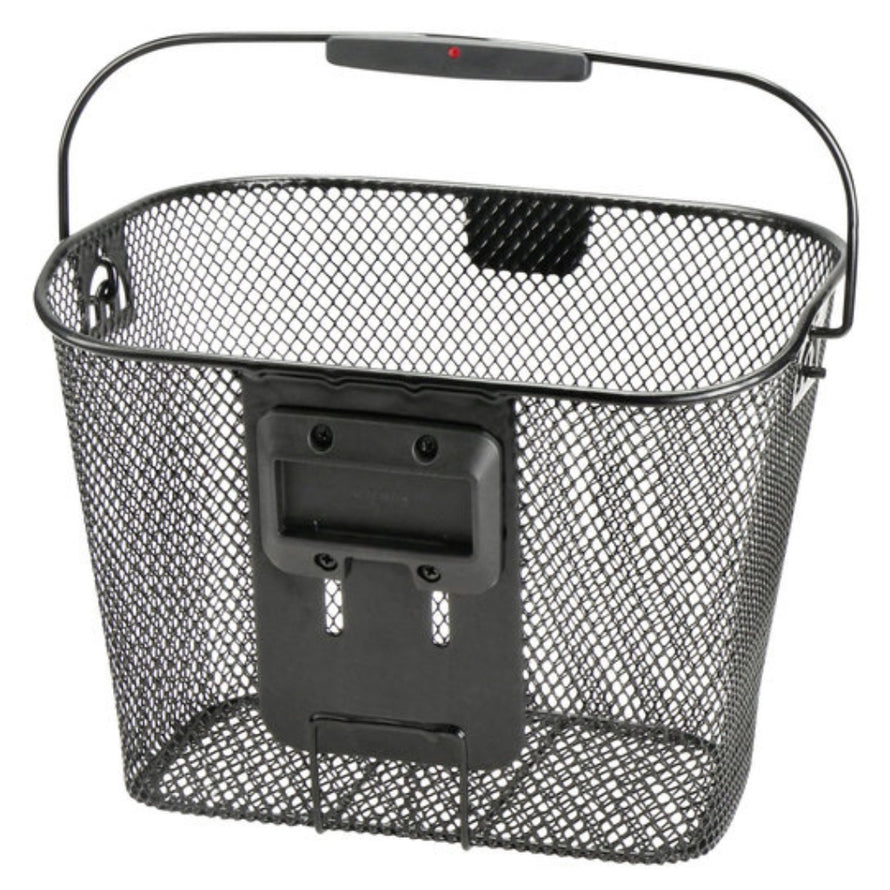 Vue arrière du panier avant vélo KLICKfix 