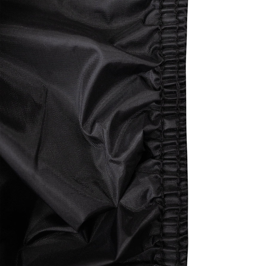 Gros plan sur la fermeture à coutures élastiquées de la bache de protection pour vélo cargo Aquatex Pro Oxford.