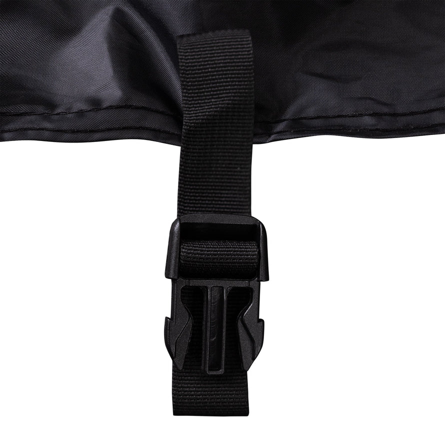 Gros plan sur la sangle de maintien de la bache de protection pour vélo cargo Aquatex Pro Oxford.