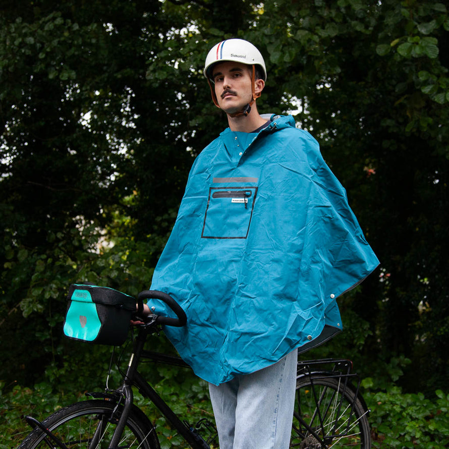 Poncho Impermeabile Azarxis Uomo Donna – Antipioggia Leggero Per Trekking, Ciclismo, Pesca, Versione Ingrandita