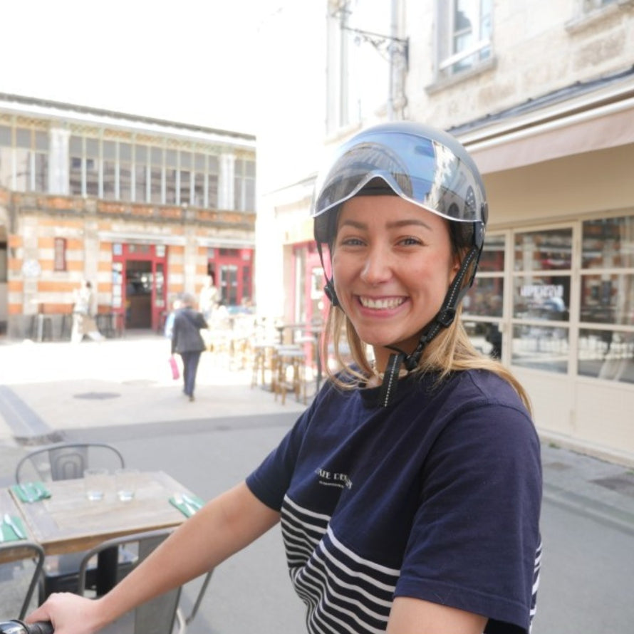 Casque Multisports avec visière Headlock CoolRide 53-59 CM sur une tête