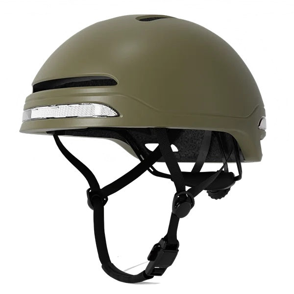 Casque de vélo Gamel Le Remarquable avec clignotants kaki