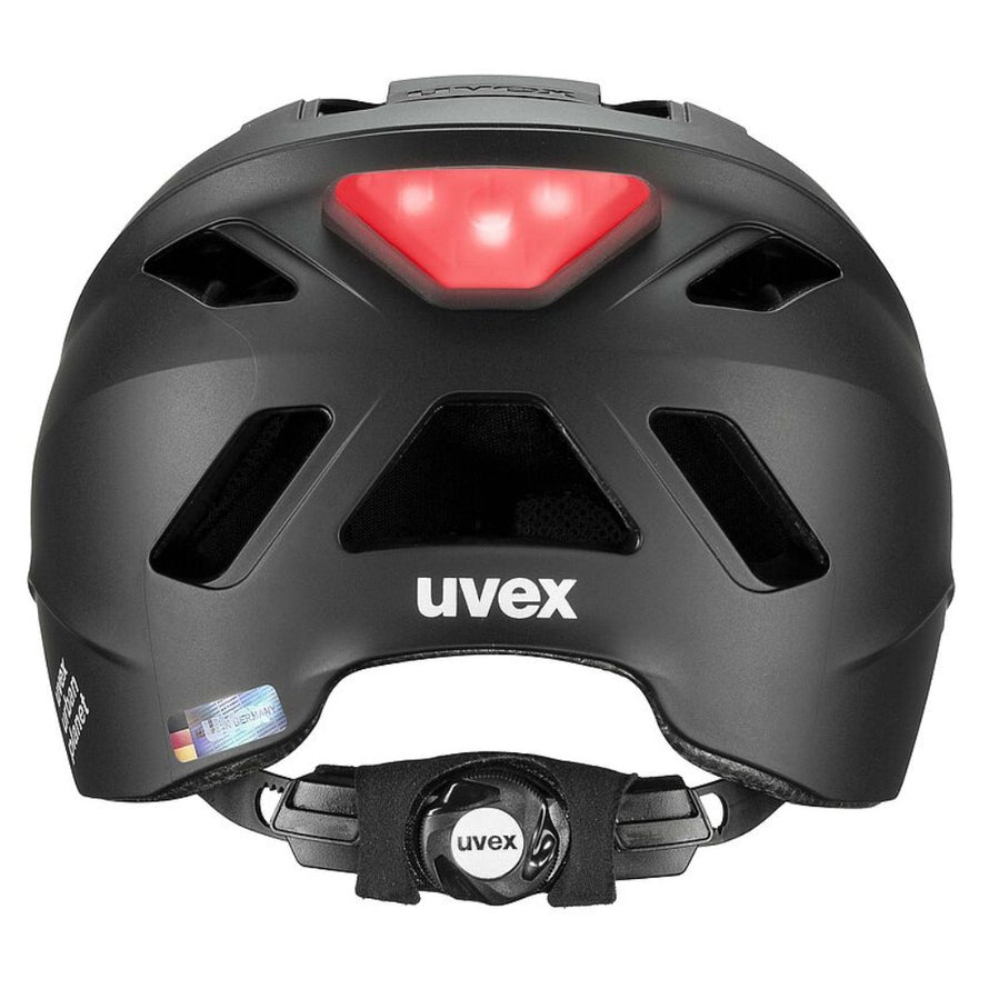 fahrradhelm uvex unisex UVEX Unisex LED Citybike Helm schwarz Urban Planet Led