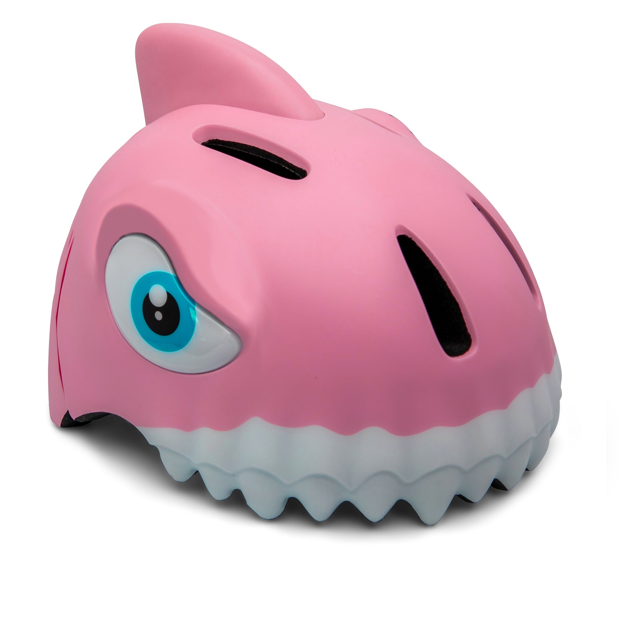 fahrradhelm hai Crazy Safety Helm Haifisch rosa und grau für Kinder ab 2 Jahren
