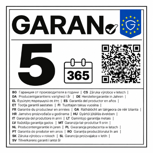 GARAN 5 ans – Garantie commerciale de durabilité