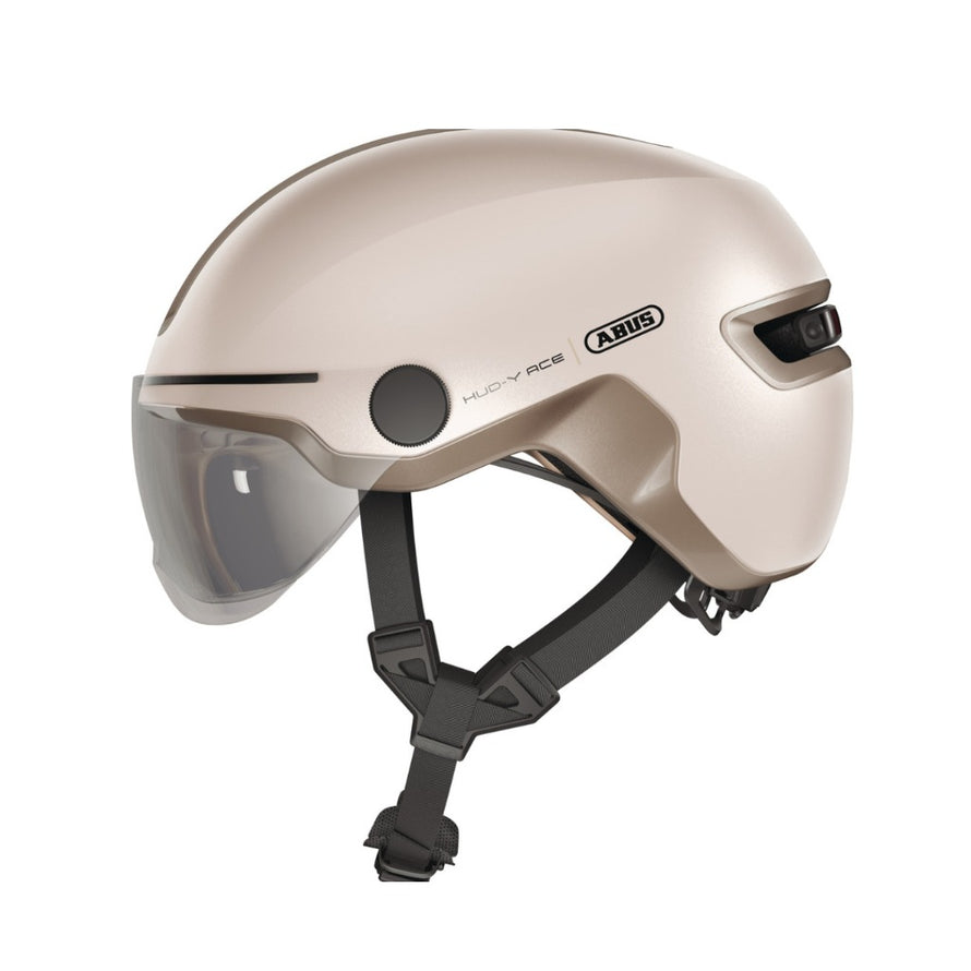 abus fahrradhelm damen mit licht ABUS HUD-Y Ace Citybike Fahrradhelm mit Visier für Erwachsene