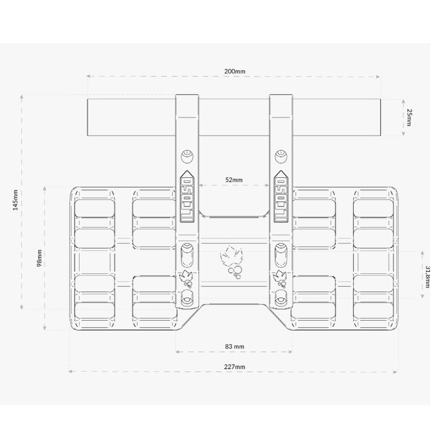 Support de sacoche de cintre ilcoso Miss Grape size