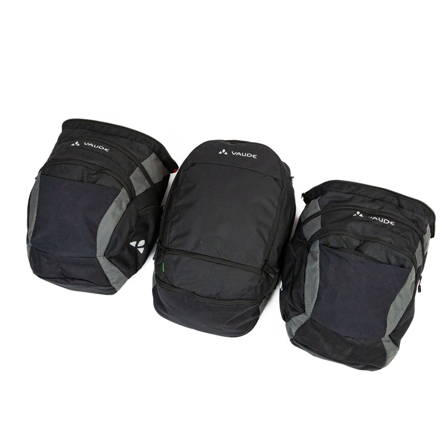 Sacoche Occasion triple Vaude Karakorum Pro pour voyages à vélo 65L