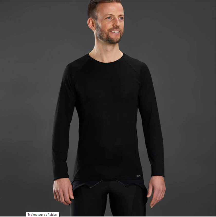 Sous-vêtement manches longues Grip Grab 50% mérinos 50% polyester