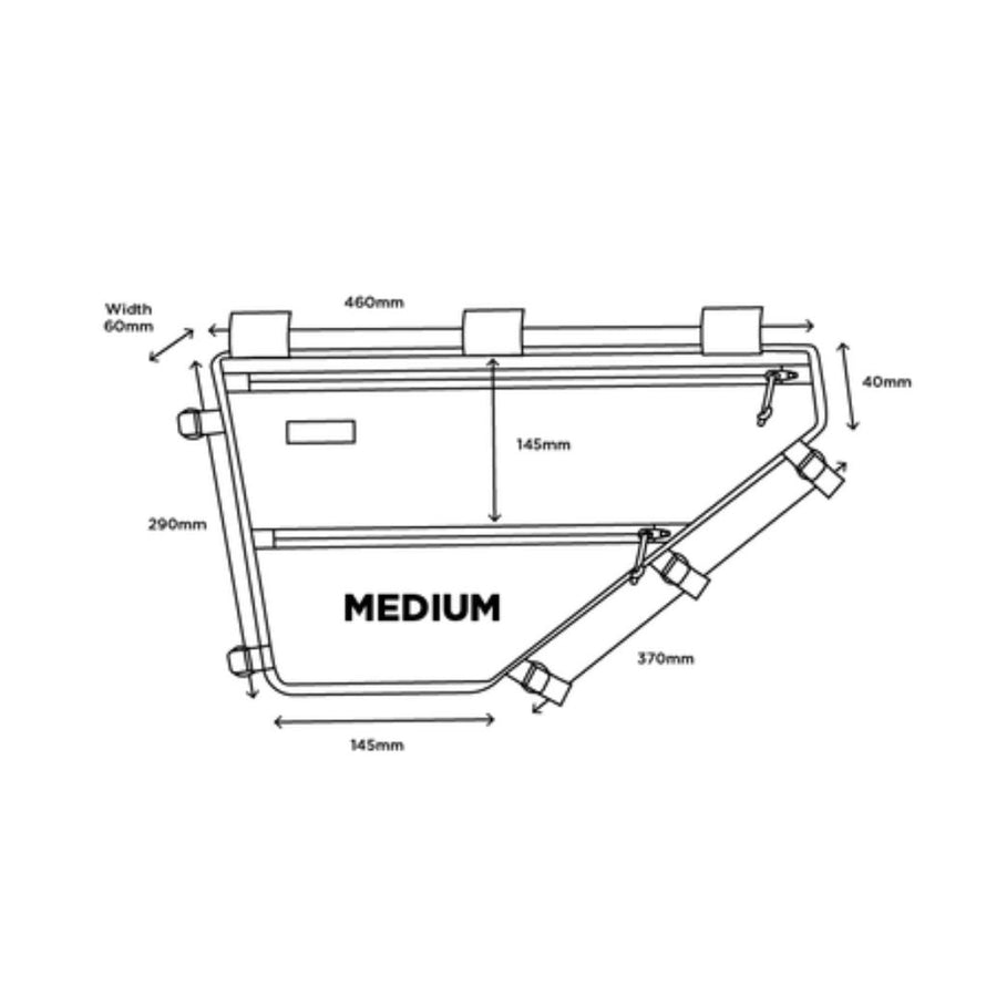 Sacoche de cadre complète Restrap taille M – capacité optimisée pour les cadres moyens