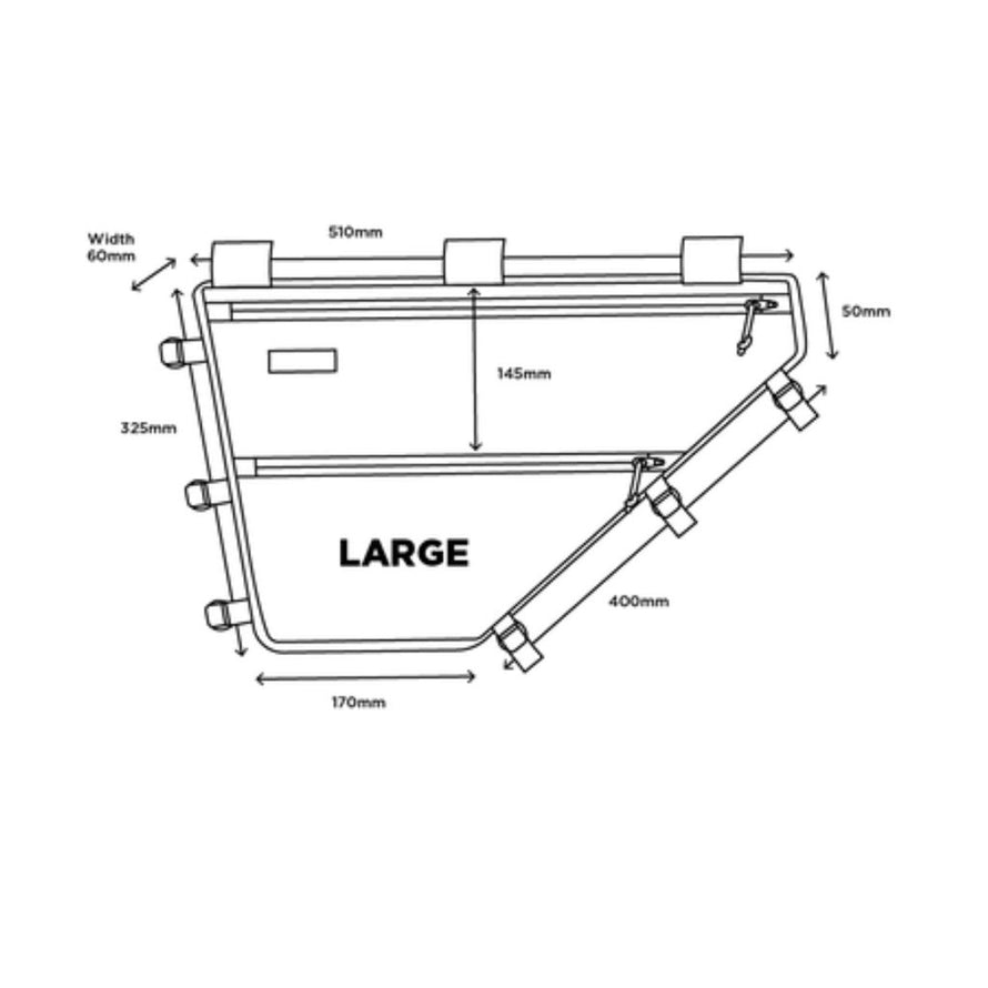 Grande sacoche de cadre Restrap Full Frame taille L –conçue pour les grands cadres de vélo