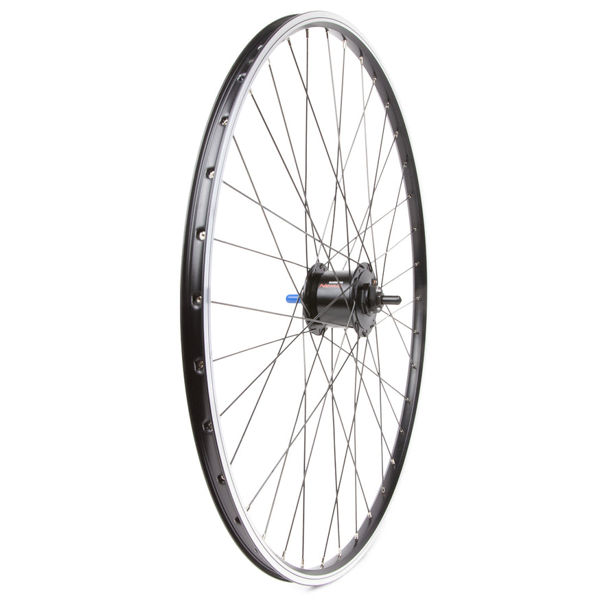 roue Shimano 28 pouces avec moyeu nexus dynamo intégré vue de profil
