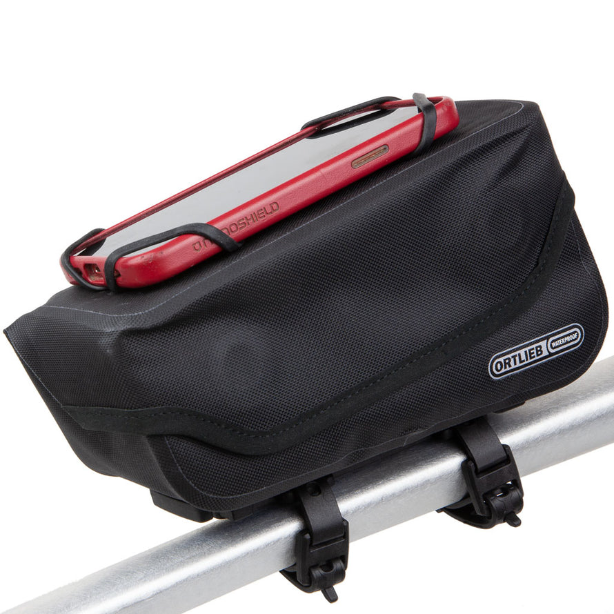 Sacoche de cadre Ortlieb Toptube 1.5L avec son système support de téléphone