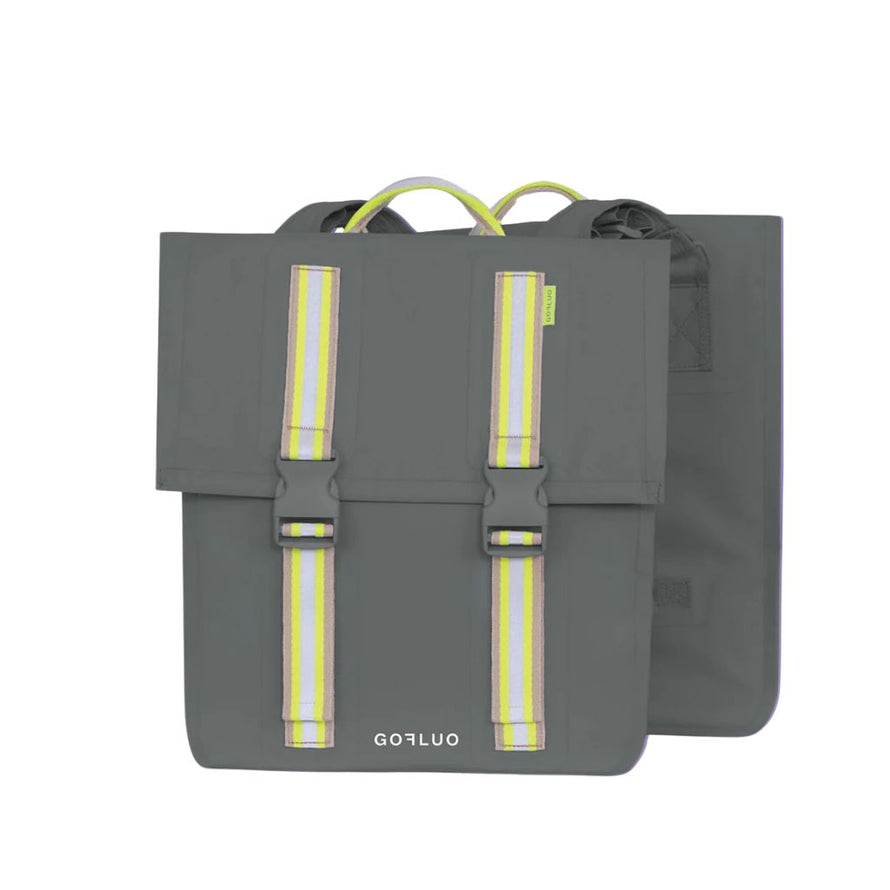 Sacoche double GoFluo Leon 2 X 23L Kaki